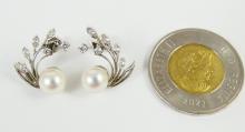 PEARL & DIAMOND EARRINGS