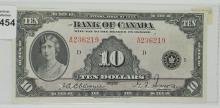 1935 BANK OF CANADA $10 NOTE