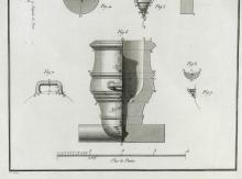 18TH CENTURY ENGRAVING OF A MORTAR