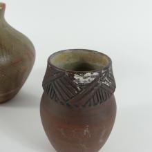 THREE POTTERY VASES