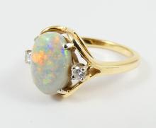 OPAL & DIAMOND RING