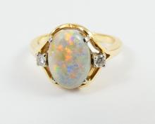 OPAL & DIAMOND RING