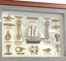 TWO JACK REID PRINTS AND NAUTICAL SHADOWBOX