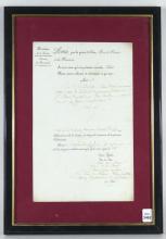 CIRCA 1820'S FRENCH DOCUMENT
