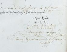 CIRCA 1820'S FRENCH DOCUMENT