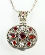 GARNET PENDANT NECKLACE