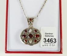 GARNET PENDANT NECKLACE