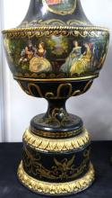 PAIR EMPIRE STYLE EBONIZED URNS CIRCA 1900