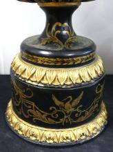 PAIR EMPIRE STYLE EBONIZED URNS CIRCA 1900