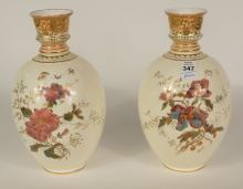 PAIR OF ANTIQUE DERBY VASES