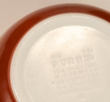 FIVE PYREX MIXING BOWLS