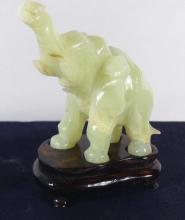 PAIR JADE ELEPHANTS