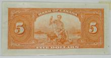 1935 CANADIAN $5 BILL