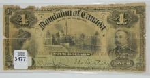 DOMINION OF CANADA $4 BILL