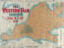1923 WESTERN FAIR MAP/ADVERTISEMENT