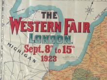 1923 WESTERN FAIR MAP/ADVERTISEMENT