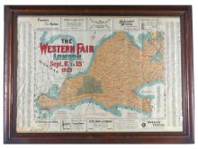 1923 WESTERN FAIR MAP/ADVERTISEMENT