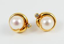 PEARL & DIAMOND EARRINGS