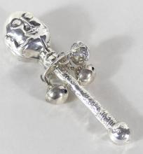 EMBOSSED SILVER RATTLE