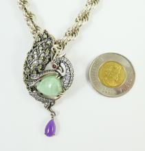 "PEACOCK" PENDANT ON CHAIN