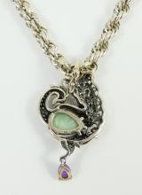 "PEACOCK" PENDANT ON CHAIN
