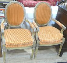 PAIR OF FRENCH DECORATOR ARMCHAIRS