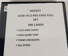 BINDER OF 1978-79 O-PEE-CHEE HOCKEY CARDS