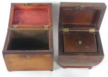 TWO ANTIQUE TEA CADDIES