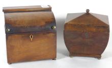 TWO ANTIQUE TEA CADDIES