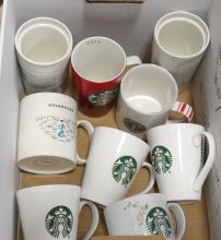 TWO BOXES OF "STARBUCKS" COFFEE MUGS