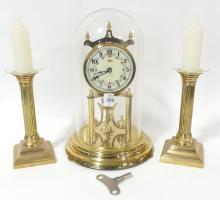 ANNIVERSARY CLOCK AND CANDLESTICKS