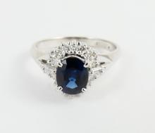 SAPPHIRE & DIAMOND RING