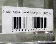 PAIR CRYSTAL OBELISKS FROM GIELEN DESIGN