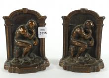 PAIR CAST IRON BOOKENDS