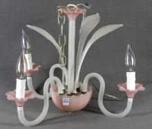 VINTAGE GLASS LIGHT FIXTURE