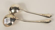 TWO GEORGIAN SILVER SAUCE LADLES