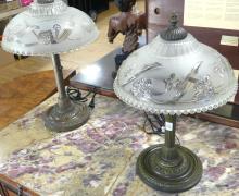 THREE ART DECO STYLE TABLE LAMPS