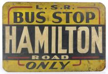 VINTAGE LONDON, ONTARIO BUS STOP SIGN