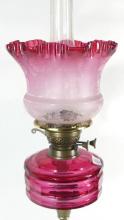 IMPRESSIVE ANTIQUE OIL LAMP