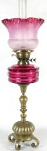 IMPRESSIVE ANTIQUE OIL LAMP