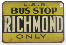 VINTAGE LONDON, ONTARIO BUS STOP SIGN