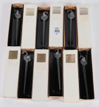 SET OF LALIQUE SWIZZLE STICKS