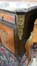 MARBLE TOP CONSOLE CABINET