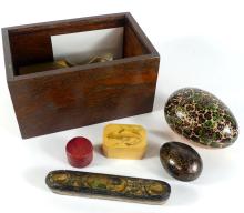 PINE SPECIMEN BOX WITH CURIOS
