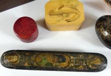 PINE SPECIMEN BOX WITH CURIOS