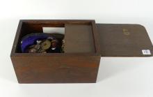 PINE SPECIMEN BOX WITH CURIOS