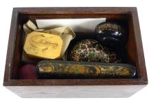 PINE SPECIMEN BOX WITH CURIOS