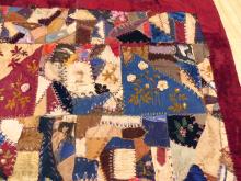 TWO ANTIQUE CRAZY QUILTS