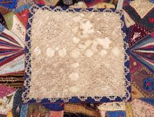 TWO ANTIQUE CRAZY QUILTS