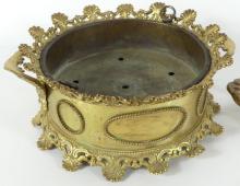 ORMOLU FILIGREE HOLDER & SEVRES TRAY